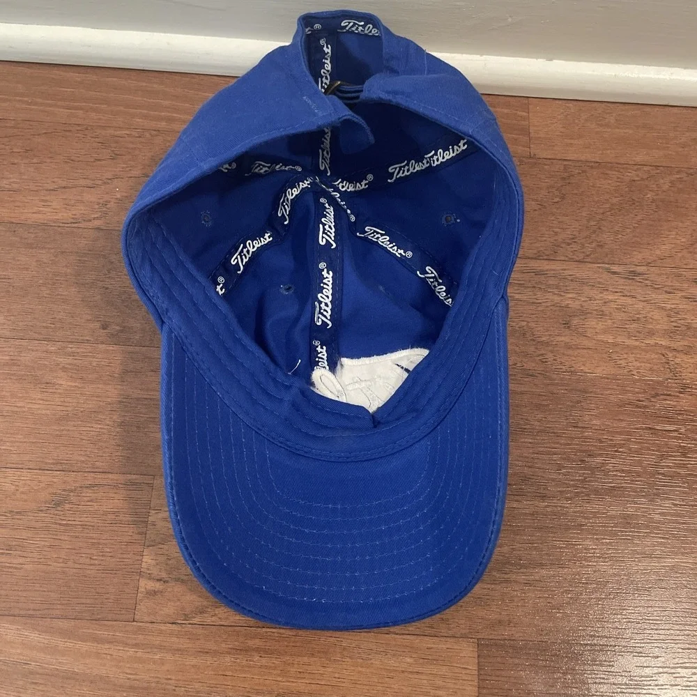 Titleist Spellout Logo 'The Frog' Blue Strapback Golf Hat